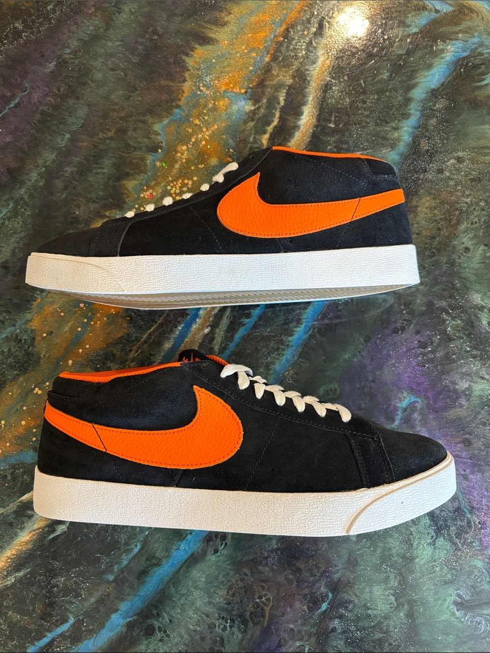 Nike SB Blazer Black/Orange 395771-001) Men’s 11 Preowned Excellent Condition - Picture 3 of 8